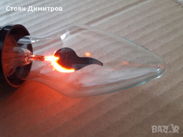 Декоративна съветска неонова лампа  - горящ огън, снимка 3 - Други - 45201096