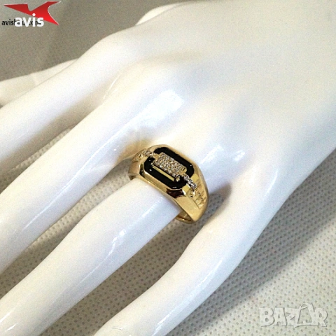 Пръстен с 14К златно покритие 224857, снимка 4 - Пръстени - 53968555