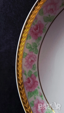 2 купички с рози и златен кант - Burg Lindau, снимка 3 - Чинии - 52430844