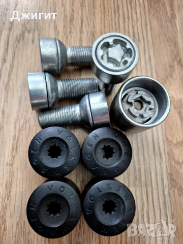 Комплект 4бр оригинални секретни болта за VW Skoda Seat Audi , снимка 2 - Части - 53613711