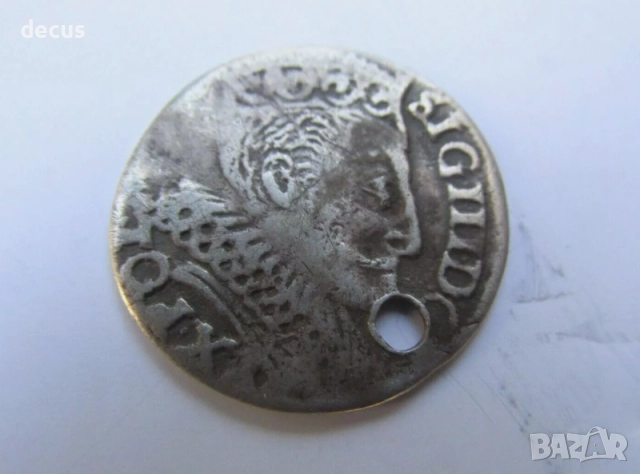 Полска сребърна монета Сигизмунд 1596 г