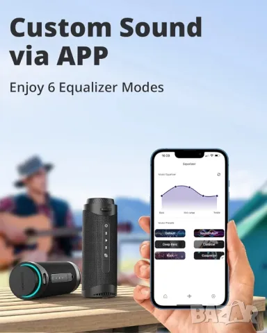Преносим Bluetooth високоговорител Tronsmart T7 с 360° съраунд звук, снимка 5 - Bluetooth тонколони - 48206578