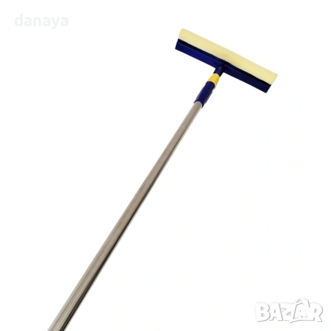 6440 Супер дълга стъклочистачка с телескопична дръжка и гъба, 3 метра, снимка 4 - Мопове, кофи, четки и метли - 53558433