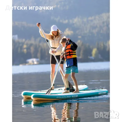 Надуваем Падълборд Youth SUP борд с гребло INTEX Aqua Quest 240, 244 х 76 х 13 см, снимка 4 - Водни спортове - 49981866