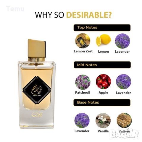 Оригинален Арабски парфюм Fawah Nusuk Eau De Parfum 100ml / Личността на човек се описва главно от а, снимка 1 - Дамски парфюми - 45782048