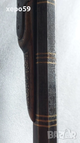 Капсулен пищов в отлично състояние-гравирана цев и златни набивки ,револвер, ятаган,сабя,щик, снимка 5 - Антикварни и старинни предмети - 52217537