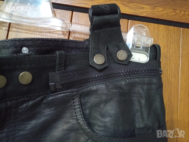 Мото Панталон AJS 100% Естествена Кожа с Тиранти Размер 54 Внос от Германия, снимка 6 - Аксесоари и консумативи - 52564551