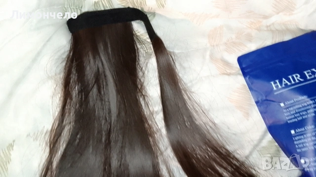 Маркова дълга кафява опашка на Haircub , снимка 3 - Аксесоари за коса - 53444588