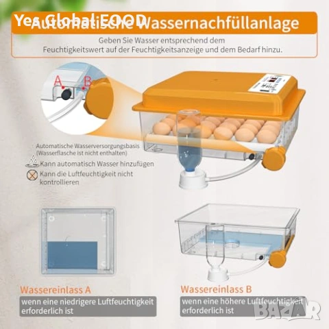 Chalixion инкубатор за 36 яйца автоматичен, снимка 2 - Друга електроника - 53443627