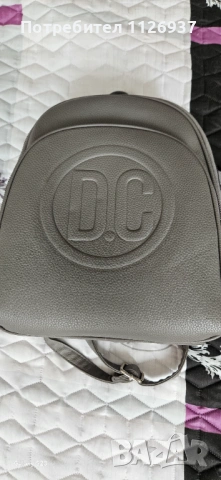 Дамска сива чанта раница 