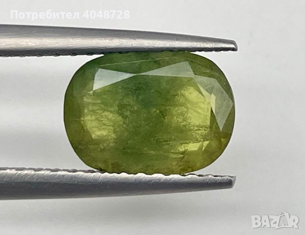 Естествен зелен сапфир 4.05ct. - Мадагаскар, снимка 1 - Други - 45603380