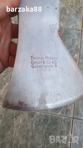 Стара Брадва Топор Thomas Philipps 1.250 кг., снимка 2 - Други инструменти - 50709313