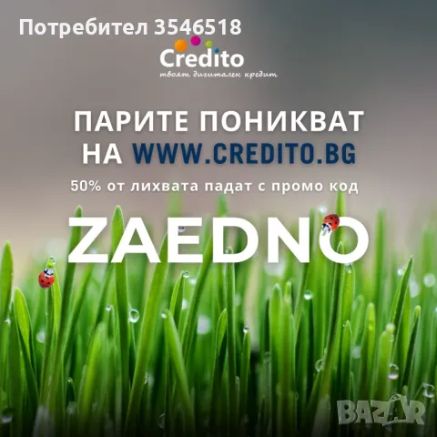 Идеите поникват с бърз кредит до 3000 лв. и 50% отстъпка от лихвата, снимка 1 - Кредити - 39942295