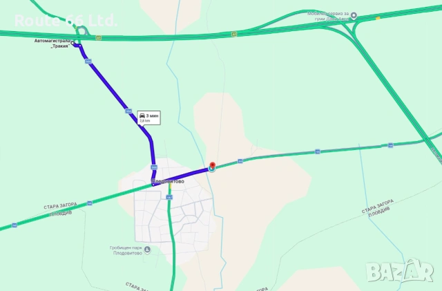 Индустриална база до АМ Тракия – халета 1000 м² + двор 7300 м² – ТИР достъп, снимка 2 - Производствени сгради - 54119859