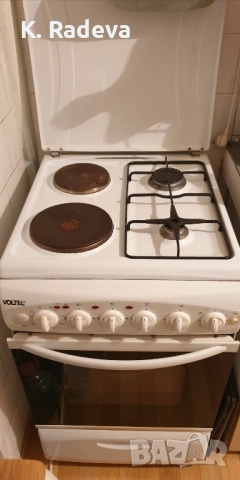 Комбинирана готварска печка на газ и ток, снимка 2 - Печки, фурни - 52343203