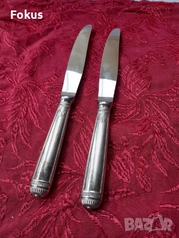Стари антикварни посребрени луксозни ножове Christofle 2 бр.