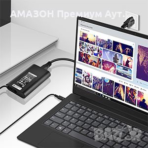 HIBBO Зарядно устройство за лаптоп Dell XPS 45W USB-C бърз захранващ адаптер, снимка 7 - Лаптоп аксесоари - 45186650