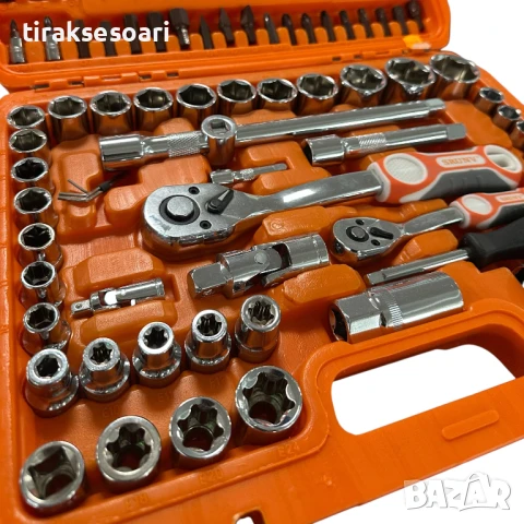 Професионален Гедоре куфар 108 части - За майстори и професионалисти, снимка 2 - Гедорета - 50787581