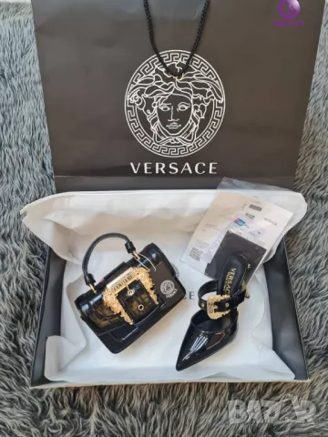 дамски чехли на ток и чанта versace , снимка 2 - Чанти - 46897455