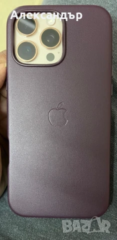 *Оригинал* Magsafe Кожен калъф Алкантара iphone 13 pro цвят Deep Purple