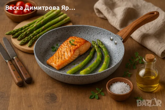 Тиган Уок Voltz Siena, 26x7см., Мраморно каменно керамично покритие, снимка 3 - Съдове за готвене - 50198231