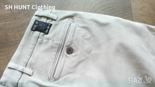 REPLAY SLIM FIT ZEUMAR CHINO TROUSERS Размер 31-32 / 30 еластичен панталон 25-62, снимка 5 - Дънки - 52204674