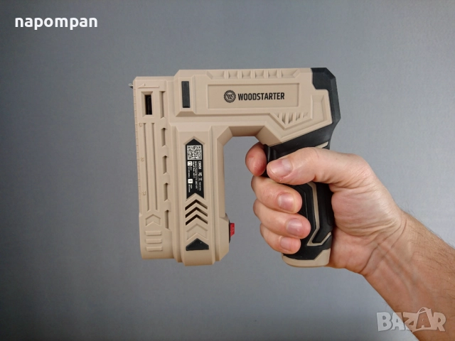 Електрически Акумулаторен Такер със Скоби и Пирони за Тапициране, снимка 2 - Такери - 52614429