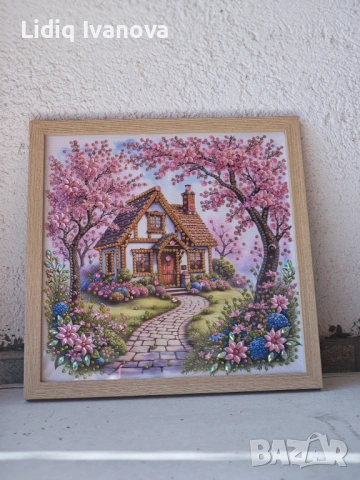 Готов частично облепен диамантен гоблен , снимка 4 - Гоблени - 53828348