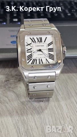 Часовник CARTIER SANTOS 100 от неръждаема стомана, снимка 1 - Мъжки - 46291171