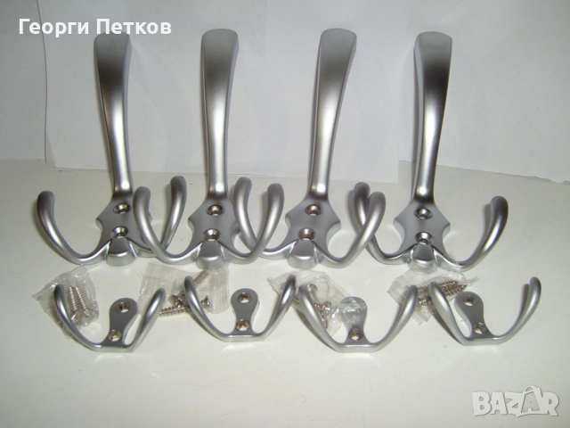 Метални Закачалки комплект-хром/сатен ии злато., снимка 4 - Закачалки - 52897543