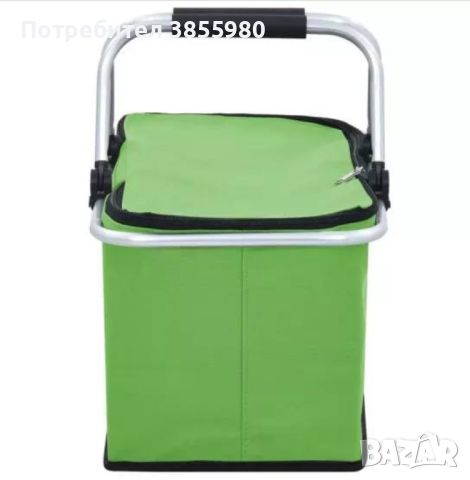 Сгъваема хладилна чанта ,кошница за плаж и къмпинг с дръжки, снимка 3 - Хладилни чанти - 46456667