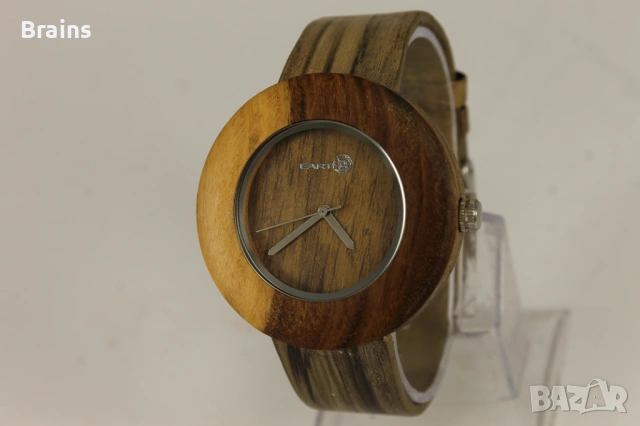 Оригинален Дървен Часовник EARTH Quartz