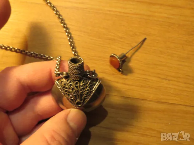 Старинна муска шише за парфюм църковни благовония църква параклис, снимка 4 - Антикварни и старинни предмети - 49702924