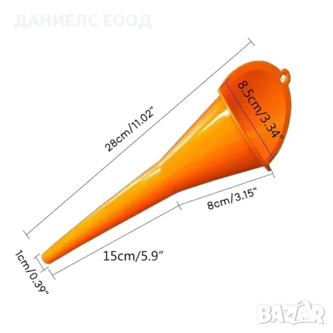 Дълга автомобилна фуния за течности  - 28см, снимка 7 - Аксесоари и консумативи - 47232106