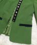 СТИЛНО и ЕЛЕГАНТНО зелено сако с тъмносини акценти с 43% ВЪЛНА, снимка 3