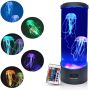 Настолна LED нощна лампа аквариум с медузи. , снимка 1 - Настолни лампи - 45490608