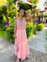 Официална дълга розова рокля, снимка 1 - Рокли - 45261963