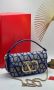 Дамска чанта Valentino сива със синьо, снимка 1 - Чанти - 45557428