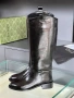 Gucci Дамски Черни Зимни Ботуши Гучи Код E1186, снимка 3