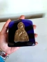 Иконка Дева Мария С Младенеца Върху Кобалтово Стъкло, снимка 5