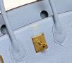 Hermes Birkin linen blue, снимка 4