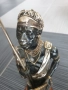CIARTE Blackmoor статуетка посребрен резин 39см/италианска фигура на негър-войн/злато-сребро 925, снимка 6