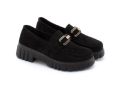 Дамски мокасини от велур в черно , снимка 1 - Дамски ежедневни обувки - 45355505