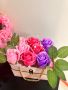 Чантичка със сапунени рози, снимка 1 - Декорация за дома - 45701764