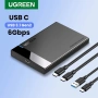 UGREEN кутия за HDD 2.5" SATA към USB 3.0 – адаптер и външен корпус за SSD/HDD, тип C 3.1, снимка 1