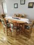 дървена маса с шест стола, снимка 1 - Маси - 45893865