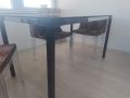 Трапезна маса (стъклена) + 4 стола, снимка 3
