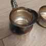 Посребрен английски сет от две канички с поднос, снимка 3
