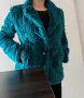 Teddybear coat, късо, петролено зелено, снимка 3