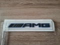 Mercedes Benz AMG черна емблема със син кант, снимка 3